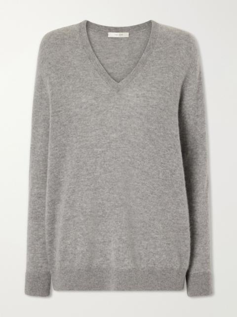 The Row Phora cashmere sweater Light gray