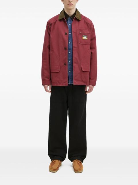 Human Made denim plaid panelled shirt