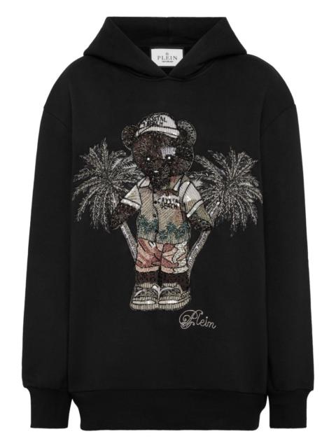 PHILIPP PLEIN teddy-palm embellished hoodie