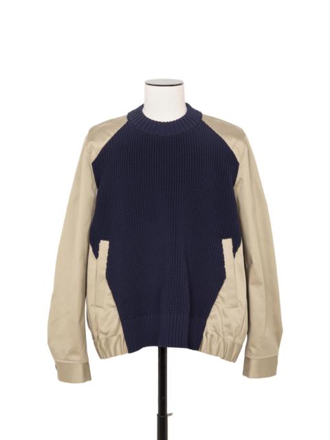 sacai Cotton Chino Mix Pullover