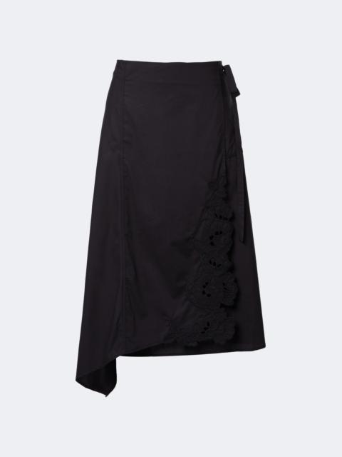 SIR. Klara asymmetric cotton midi skirt