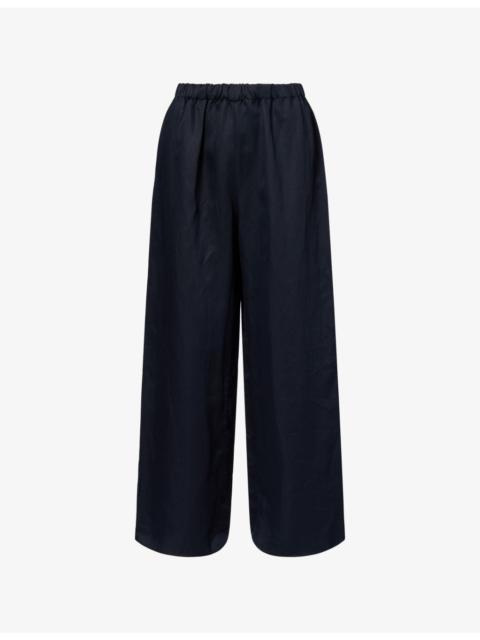 Jenni Kayne Demi Wide-Leg Linen-Blend Trousers