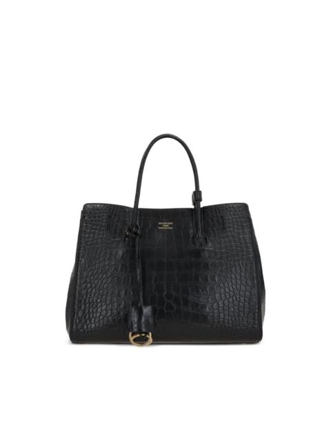 Hampton Carry All crocodile-effect-leather tote bag