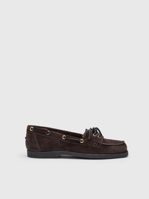 ATP ATELIER Nesso Walnut Suede Boat shoes
