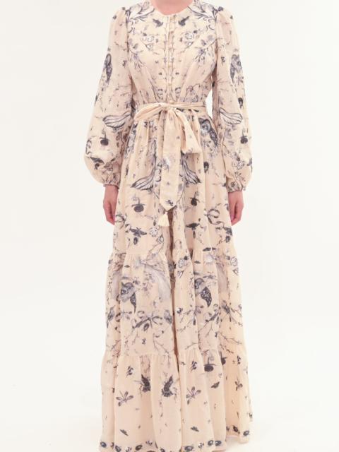 Marchesa THREADWORK VOILE MAXI DRESS