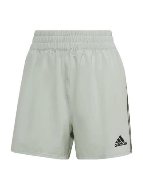 (WMNS) adidas Train Icons 3-Stripes Woven Shorts 'Olive Green' HJ9823