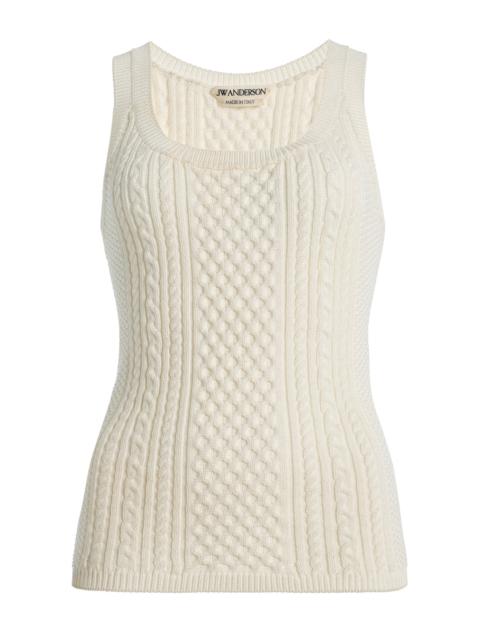 JW Anderson Cable-Knit Tank Top ivory