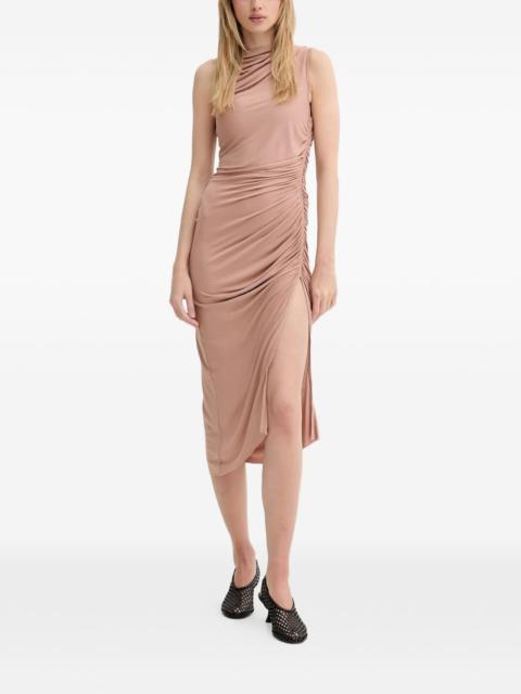 Rick Owens Lilies draped ruched midi dress