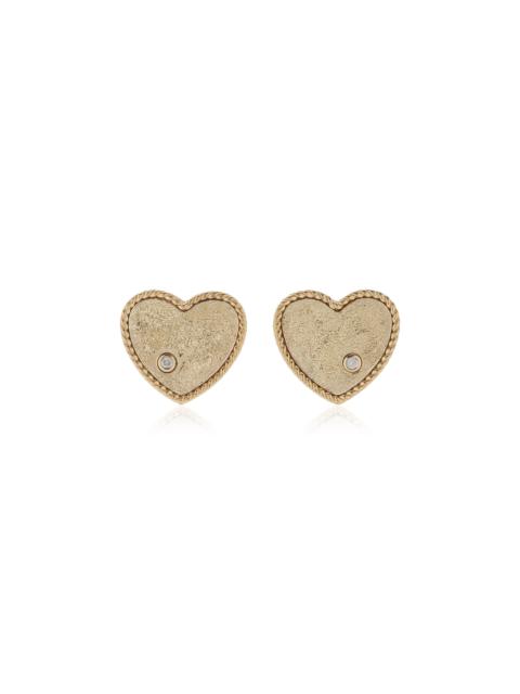 Yvonne Léon Glittered 9K Yellow Gold Diamond Earrings gold