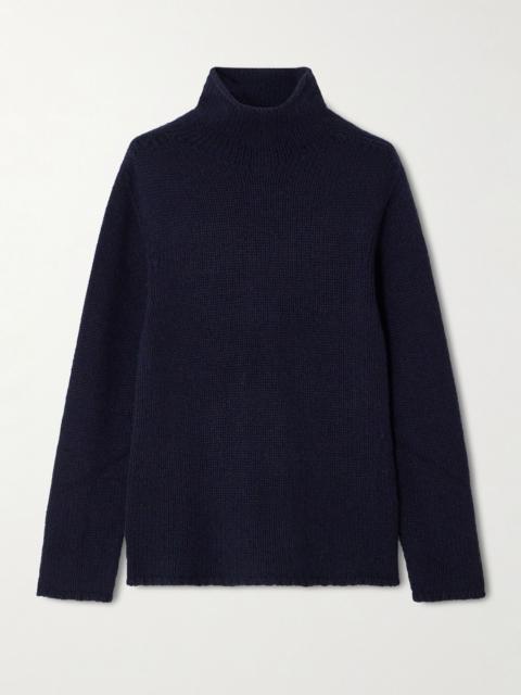 The Row Mariam cashmere turtleneck sweater Navy