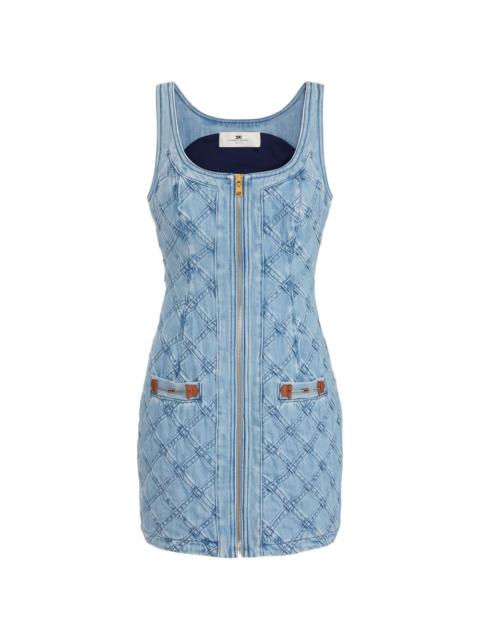 ELISABETTA FRANCHI diamond texture mini dress