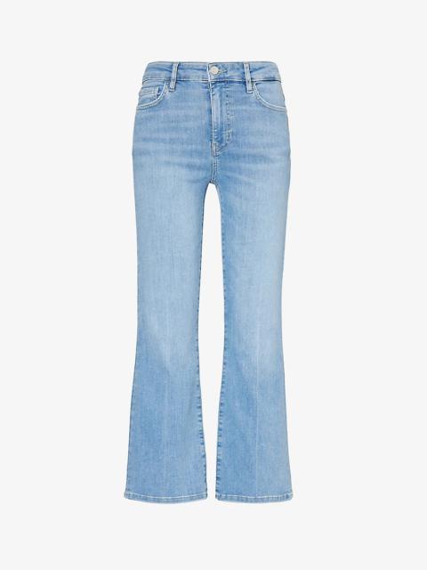 Le Crop Mini straight-leg high-rise organic denim-blend jeans