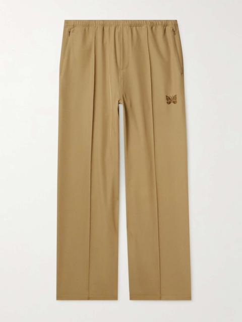 Straight-Leg Logo-Embroidered Twill Trousers