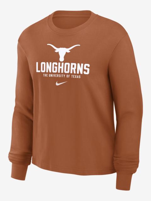 Nike Texas Longhorns Primetime University Boxy Women's Nike College Long-Sleeve T-Shirt