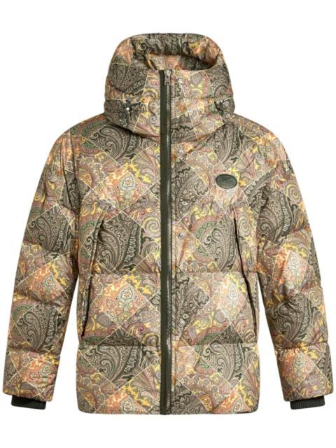 Etro paisley-print hooded puffer jacket