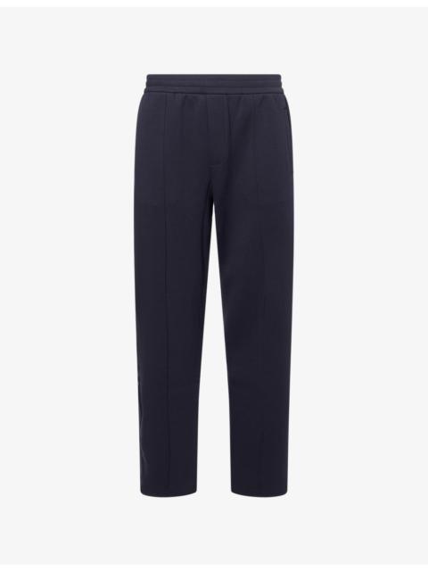 EMPORIO ARMANI Branded Tapered-Leg Stretch-Cotton Blend Jogging Bottoms