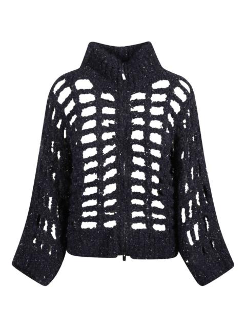 PESERICO openwork zip sweater