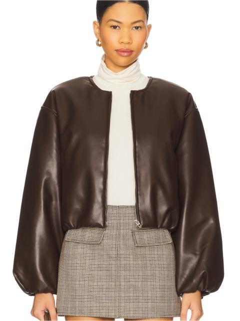 BLANKNYC Cropped Leather Bomber