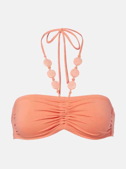 ERES Lana beaded bikini top