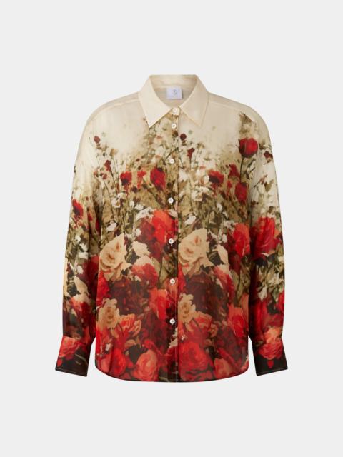 BOGNER Nadine chiffon shirt blouse in Red/Sand