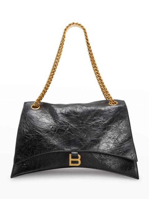 Balenciaga Crush Small Crinkled Chain Shoulder Bag