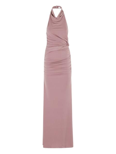 THE ANDAMANE halterneck draped maxi dress