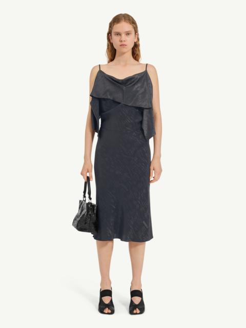 Folded jacquard slip dress