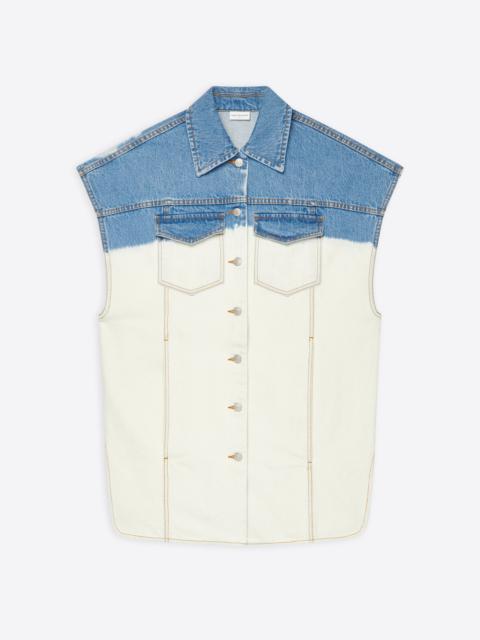 BLEACH DENIM VEST