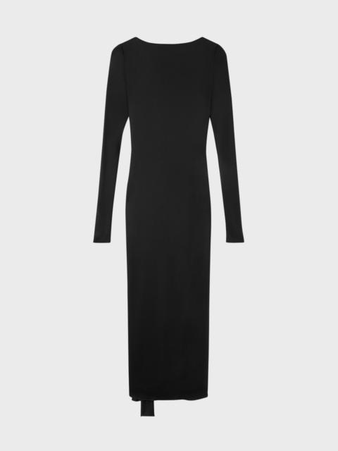 VERSACE Cowl Open-Back Knotted Jersey Midi Dress