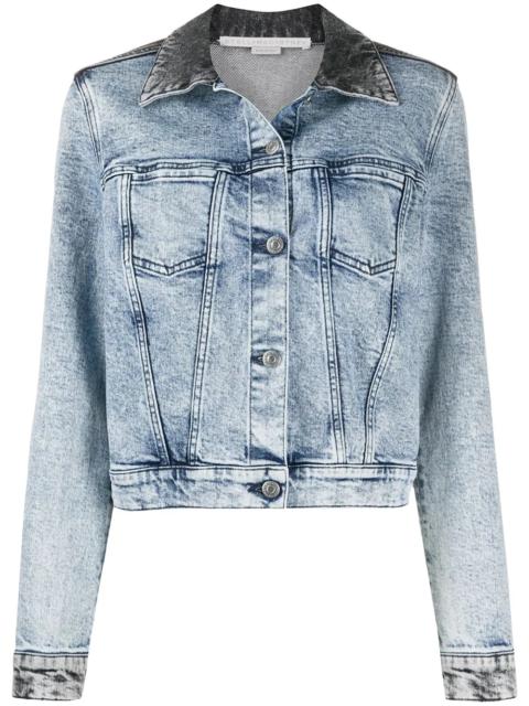 Stella McCartney two-tone cropped denim jacket