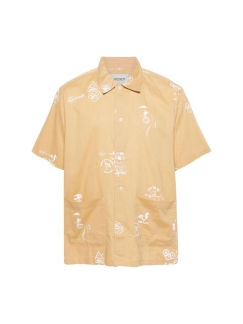 Stamp short-sleeve shirt