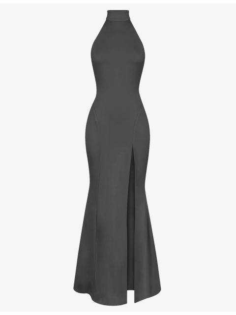 House of CB Juliette halter-neck split-hem stretch-woven maxi dress