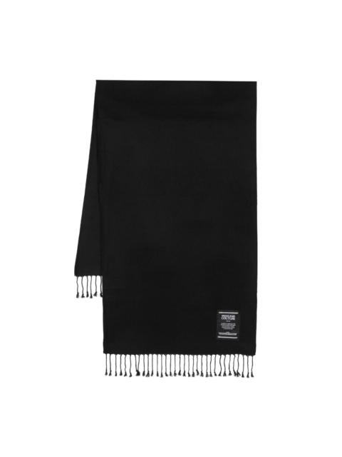 VERSACE JEANS COUTURE fringed-edge knitted scarf