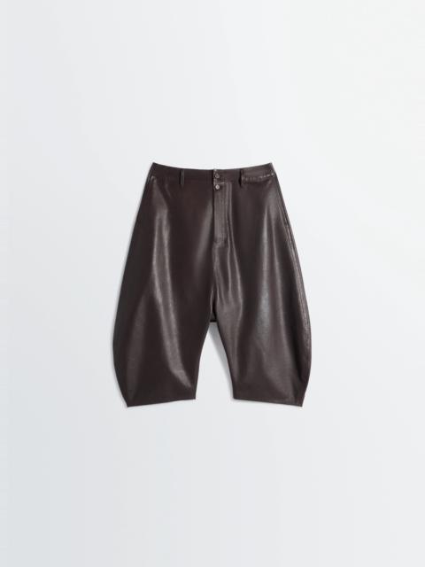Lemaire DROPPED CROTCH LEATHER BERMUDAS