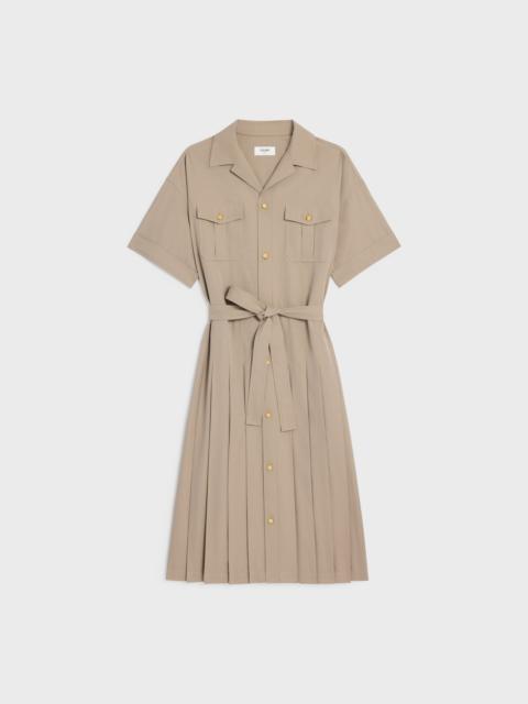 CELINE saharienne dress IN cotton gabardine