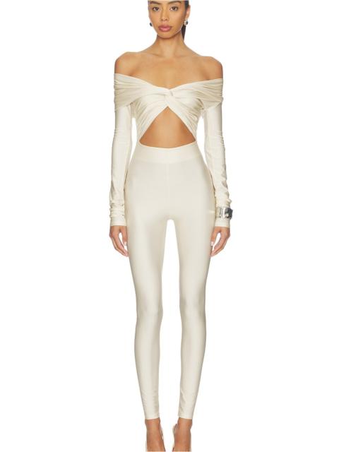 THE ANDAMANE Kendall Off Shoulder Jumpsuit