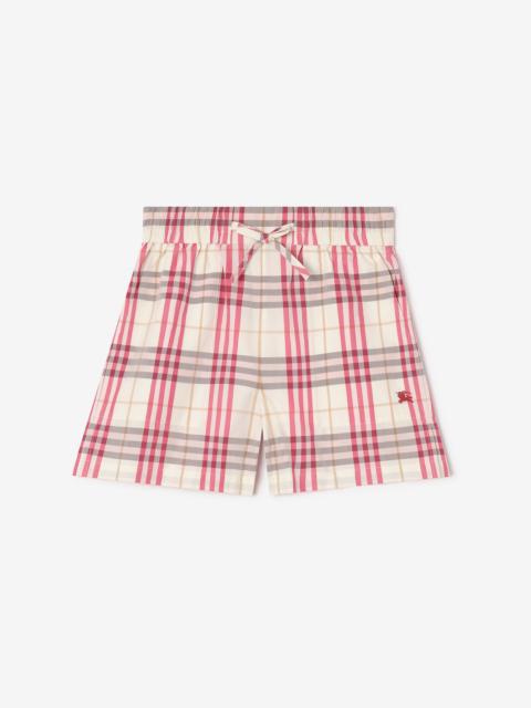 Burberry Check Cotton Shorts