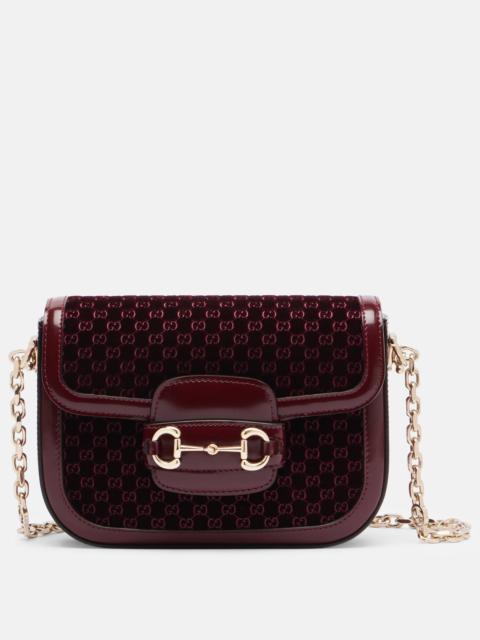 GUCCI Gucci Horsebit 1955 Small velvet shoulder bag