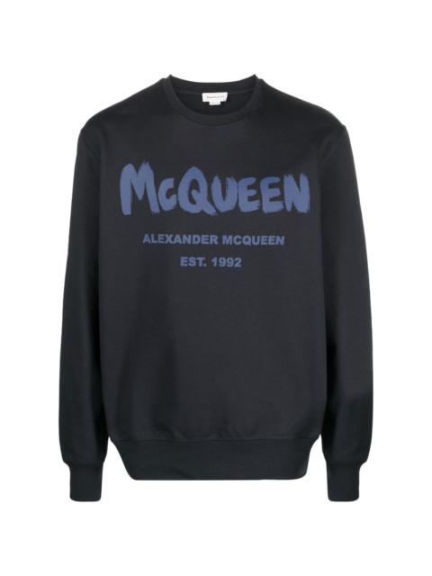 Alexander McQueen Graffiti logo-print sweatshirt