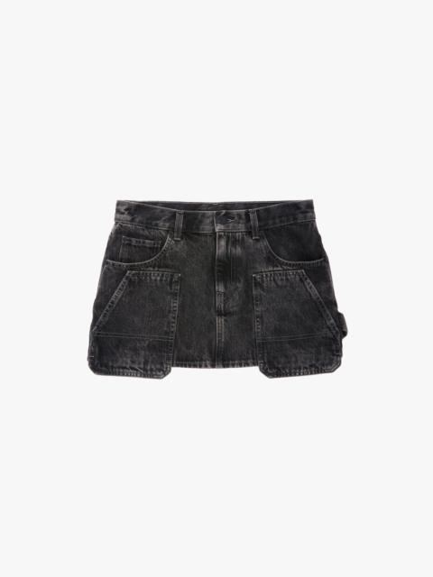 CARPENTER DENIM MINI SKIRT