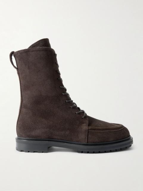 Aeyde Tate suede ankle boots Chocolate