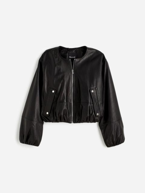 Madewell Leather Bubble-Sleeve Jacket