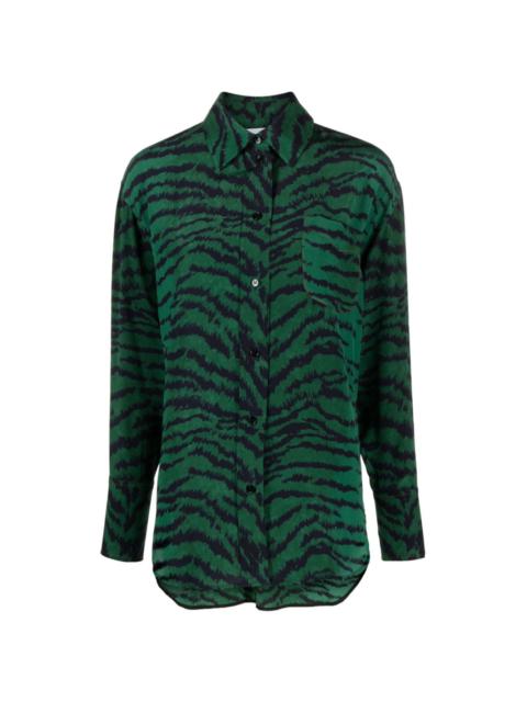 Victoria Beckham tiger-print silk shirt