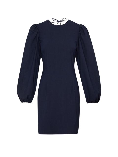 GANNI Drapey Melange Open Back Mini Dress