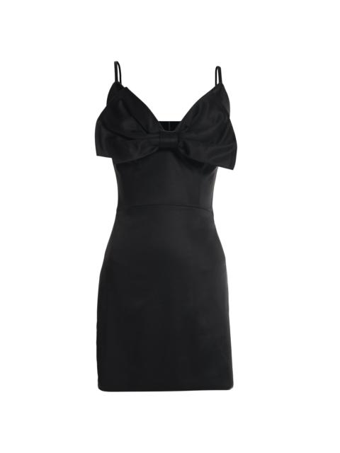 Dress The Population Women's Mel Satin Bow Minidress - Black
