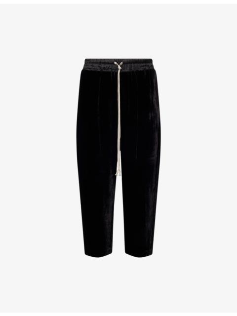 Rick Owens Astaires Cropped Silk-Blend Trousers