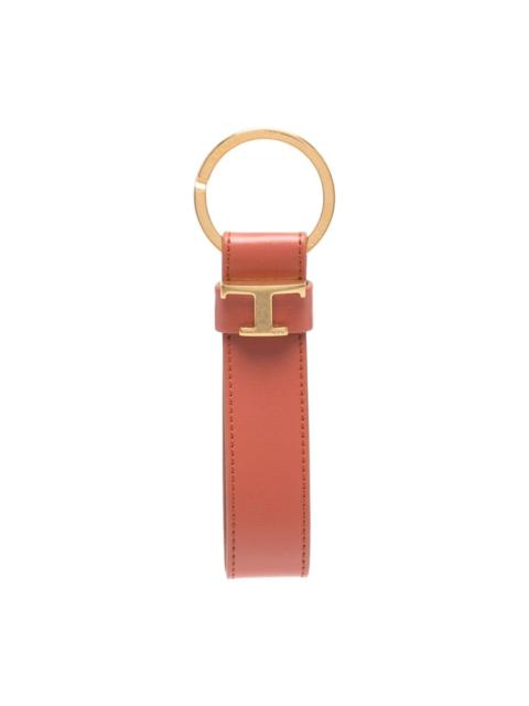 Tod's letter-charm leather keyring