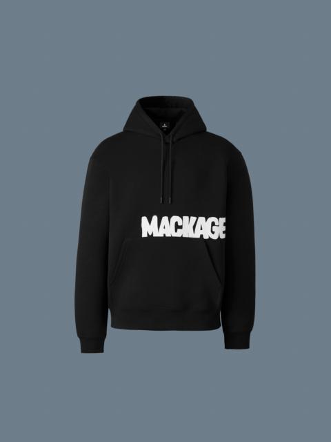 MACKAGE KRYSTIAN-PR Double-face Jersey Logo Hoodie | REVERSIBLE