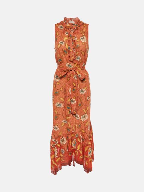 Beverly floral cotton-blend midi dress