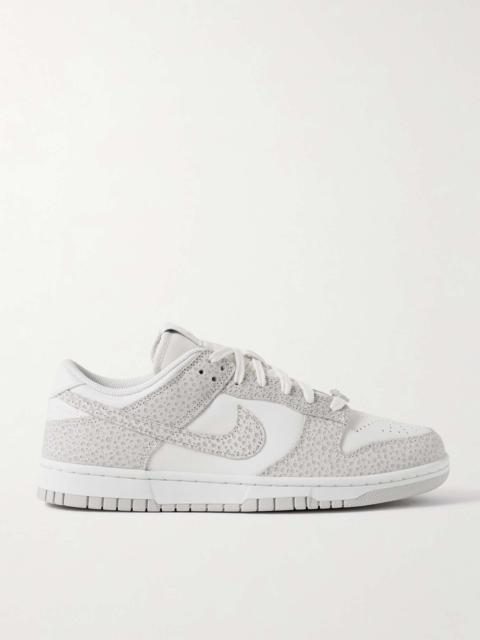 Dunk Low PRM smooth and textured-leather sneakers